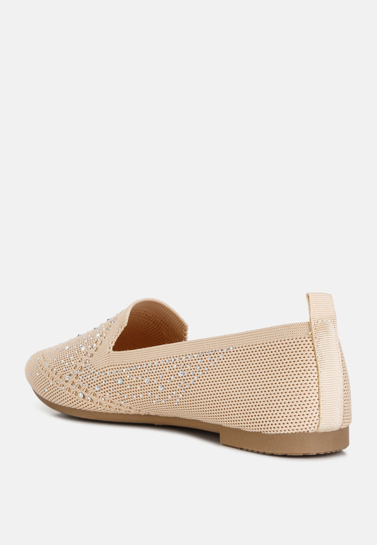 Abedi Rhinestone Embellished Pull Tab Loafers from London Rag International