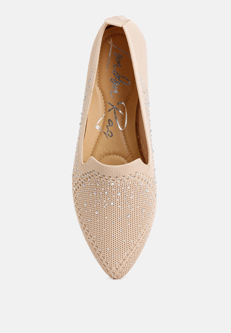 Abedi Rhinestone Embellished Pull Tab Loafers from London Rag International