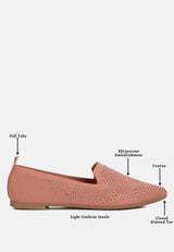 Abedi Rhinestone Embellished Pull Tab Loafers from London Rag International