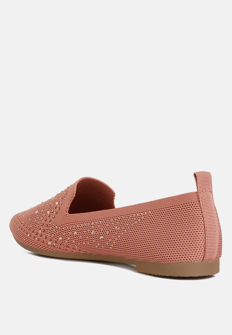 Abedi Rhinestone Embellished Pull Tab Loafers from London Rag International