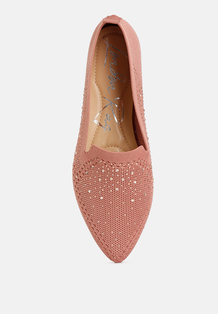 Abedi Rhinestone Embellished Pull Tab Loafers from London Rag International