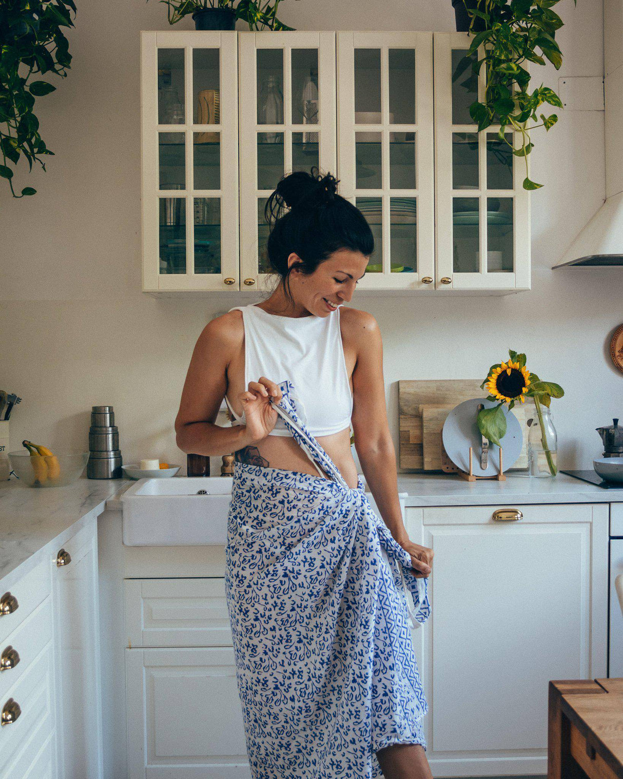 Abstract Blue Sarong from Passion Lilie
