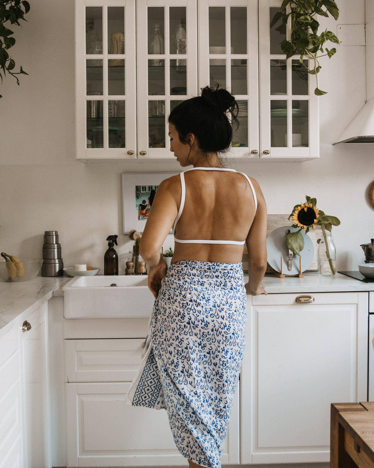 Abstract Blue Sarong from Passion Lilie