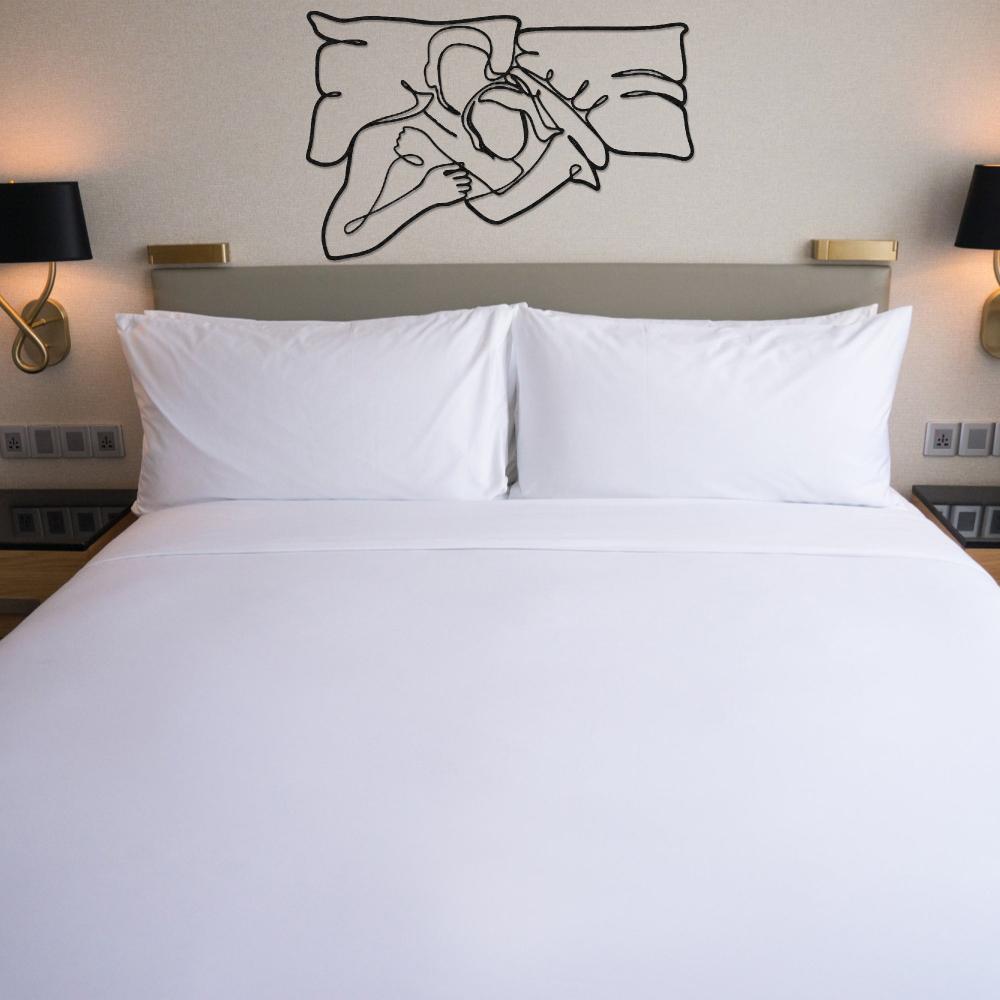 Romantic Lying Couple Metal Line Wall Art from VITAHOME DESIGN LLC