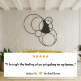 Metal Decor with Girl and Circles from VITAHOME DESIGN LLC