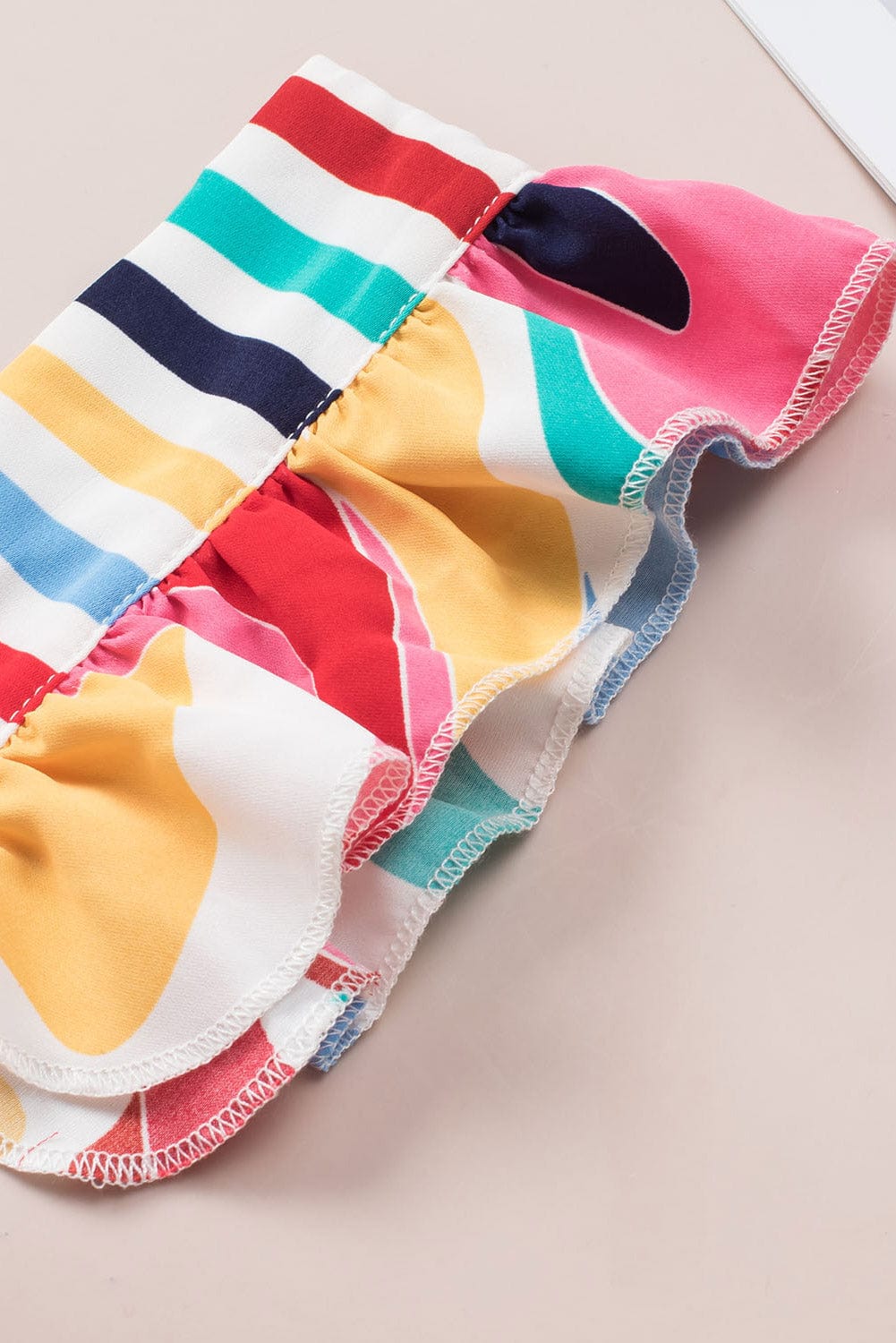 Abstract Print Square Neck Multicolor Tank Top From MsDressly