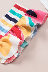 Abstract Print Square Neck Multicolor Tank Top From MsDressly
