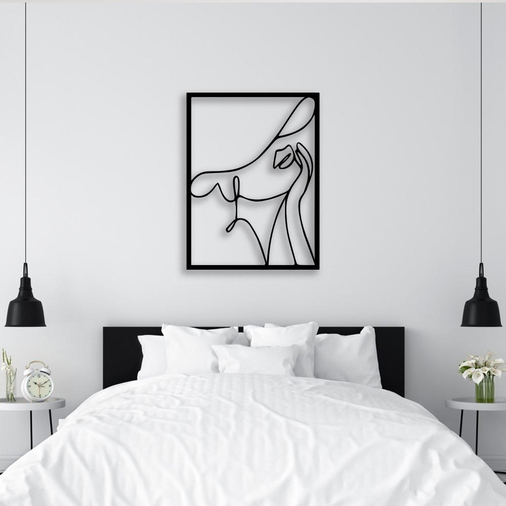 Abstract Woman With Hat Metal Decor from VITAHOME DESIGN LLC