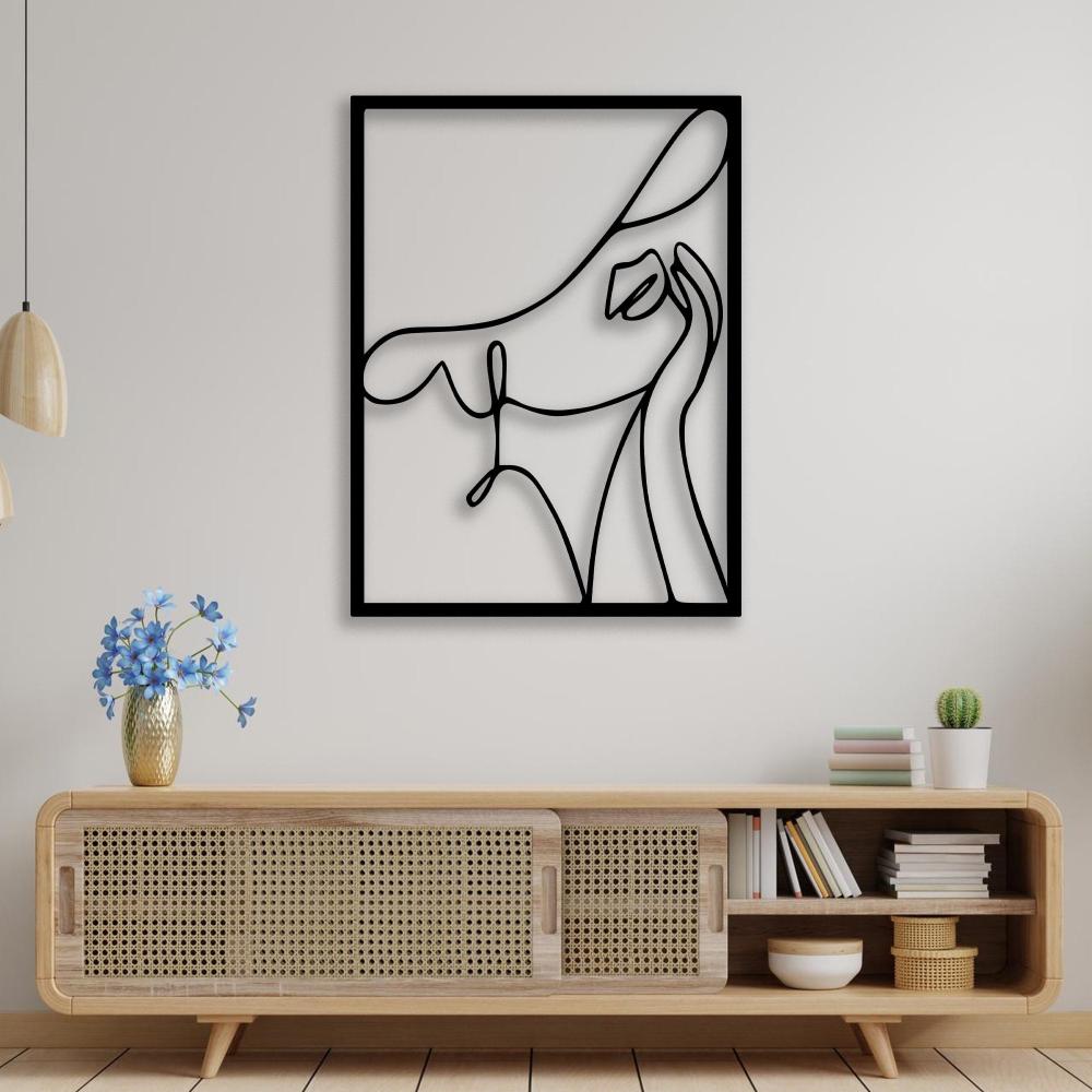 Abstract Woman With Hat Metal Decor from VITAHOME DESIGN LLC
