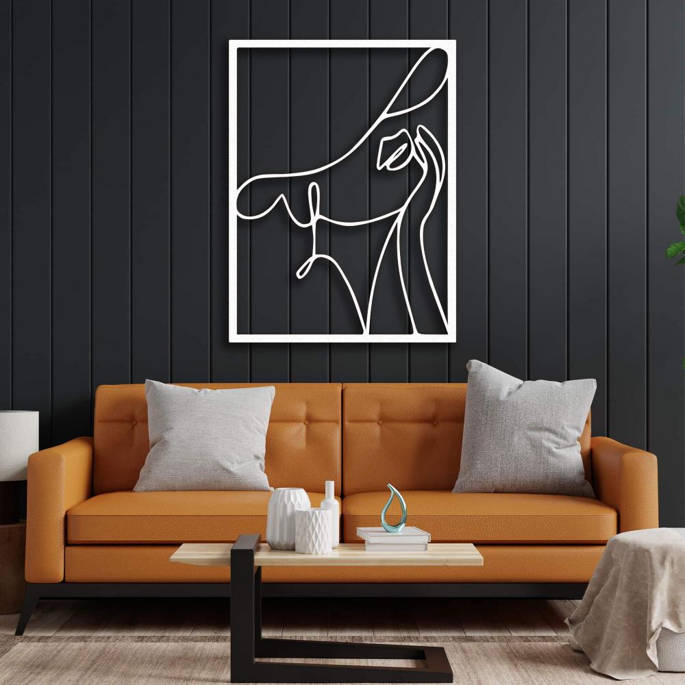 Abstract Woman With Hat Metal Decor from VITAHOME DESIGN LLC