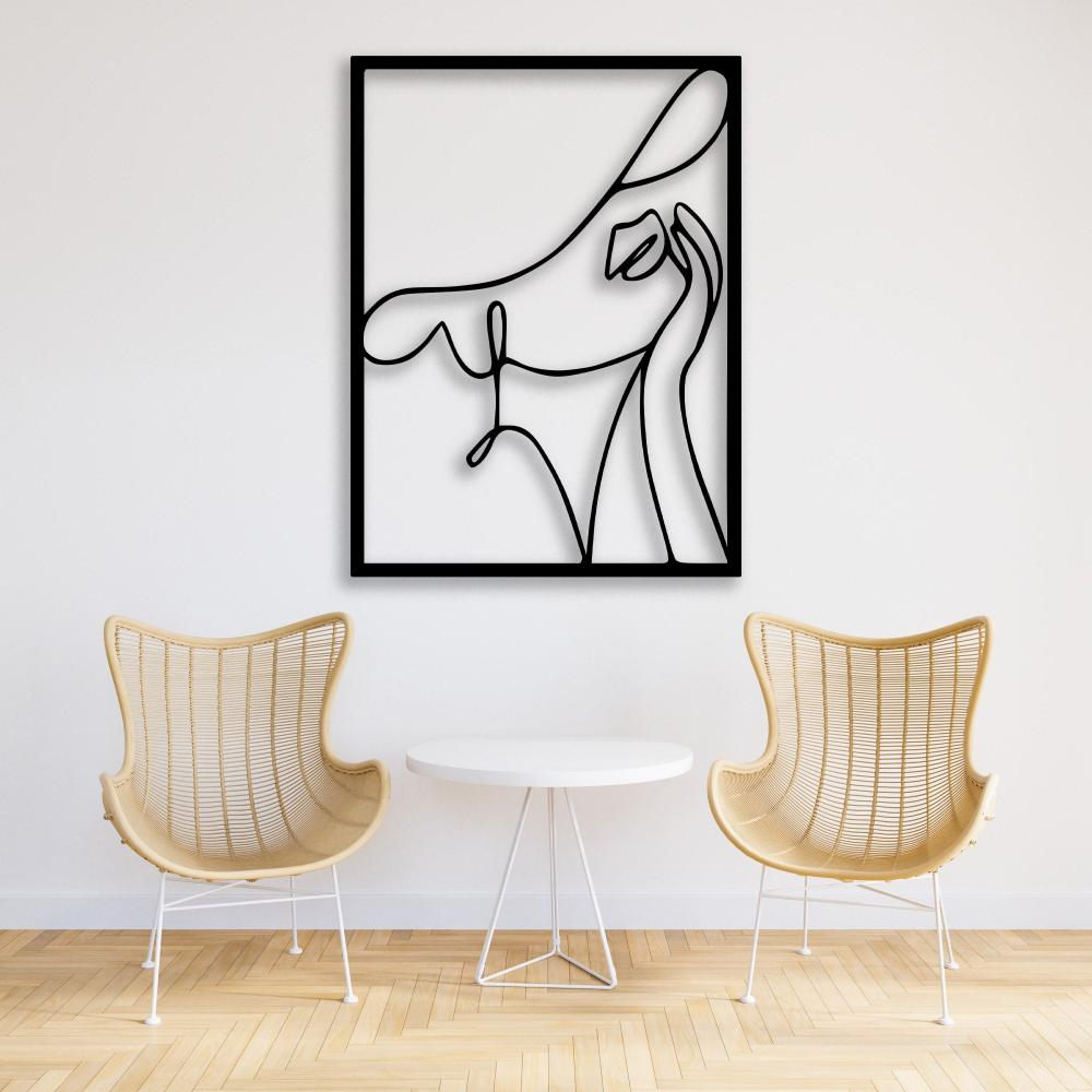 Abstract Woman With Hat Metal Decor from VITAHOME DESIGN LLC