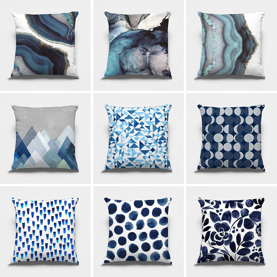 Abstract Blue Cushion Covers from Moderny
