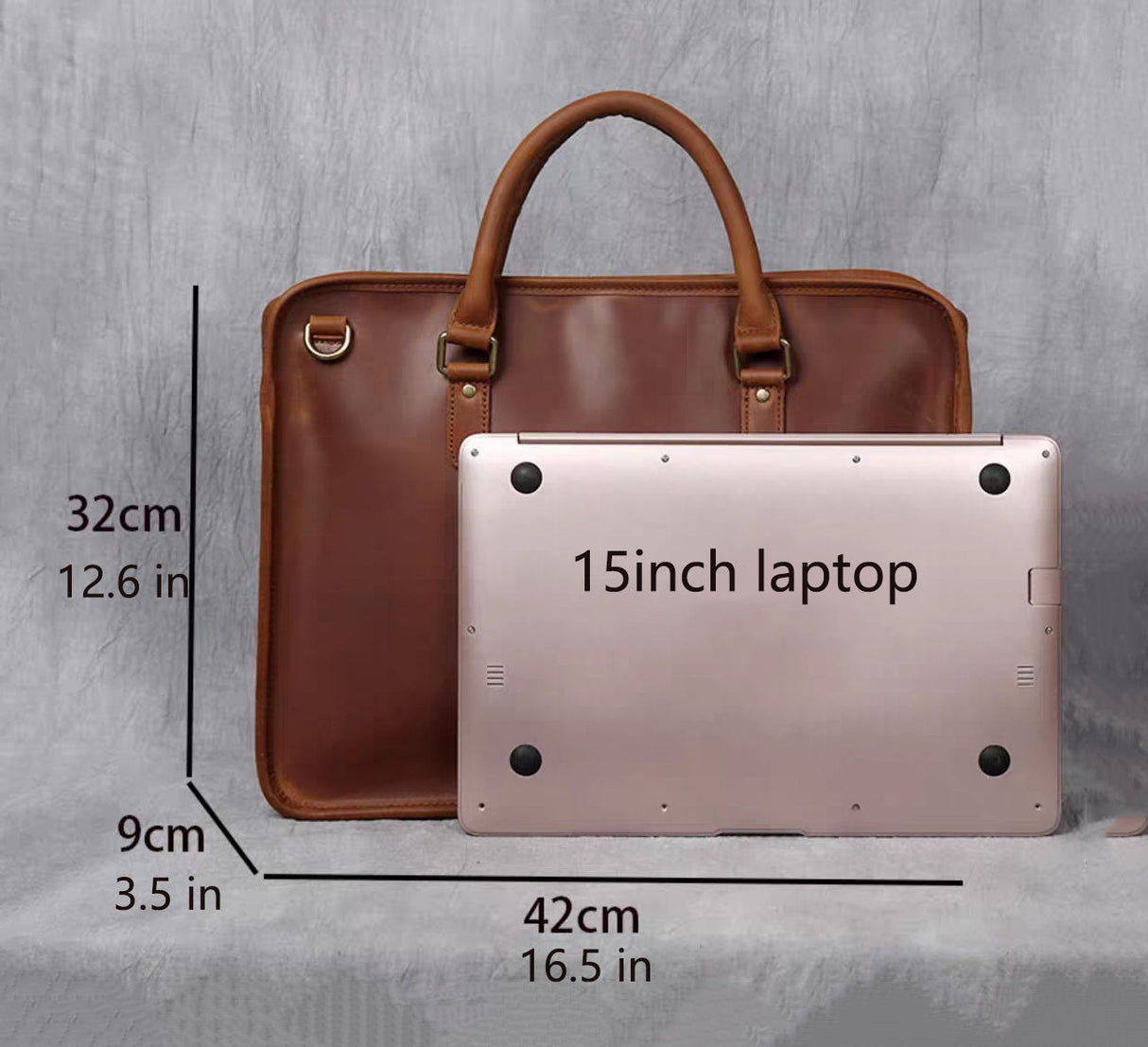 The Hemming Leather Laptop Bag | Vintage Leather Briefcase from STEEL HORSE LEATHER