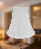 White Bell Shantung 10"W x 9"H Shade From LampsUSA
