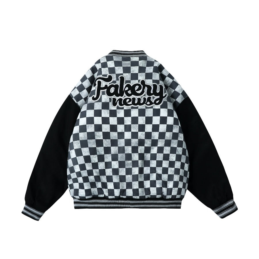 Checkered Winter Bomber Jacket from Niepce Inc