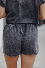 Acid Washed Black Lounge Ensemble with Shorts from MsDressly