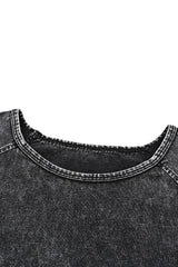 Acid Washed Black Lounge Ensemble with Shorts from MsDressly