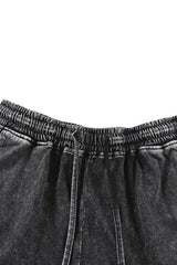 Acid Washed Black Lounge Ensemble with Shorts from MsDressly