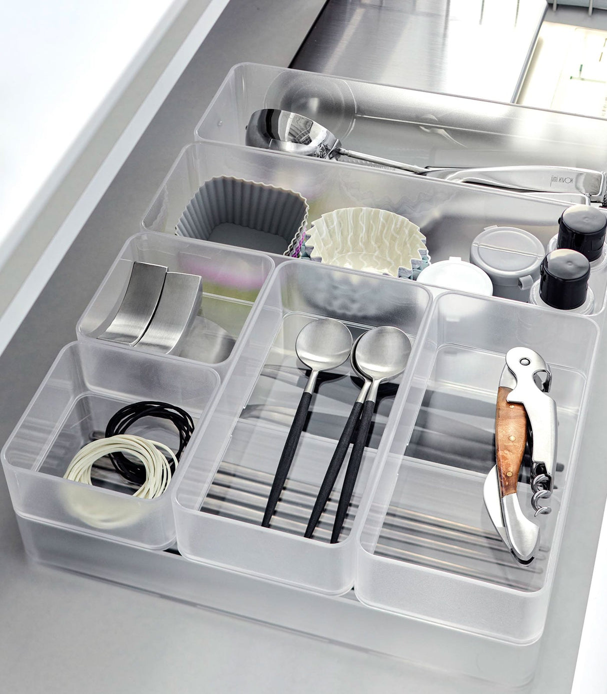 Stackable Clear Organizers [Set of 2] - Four Sizes from Yamazaki Home