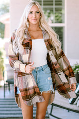 Casual Loose Fit Plaid Shirt Coat from MsDressly
