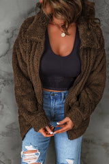 Brown Fleece Coat from MsDressly