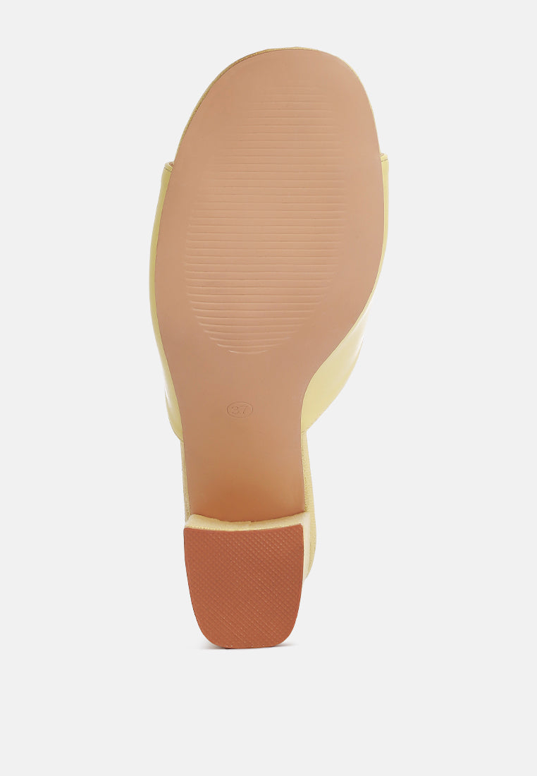 Addie Block Heel Slip On Sandals from London Rag International