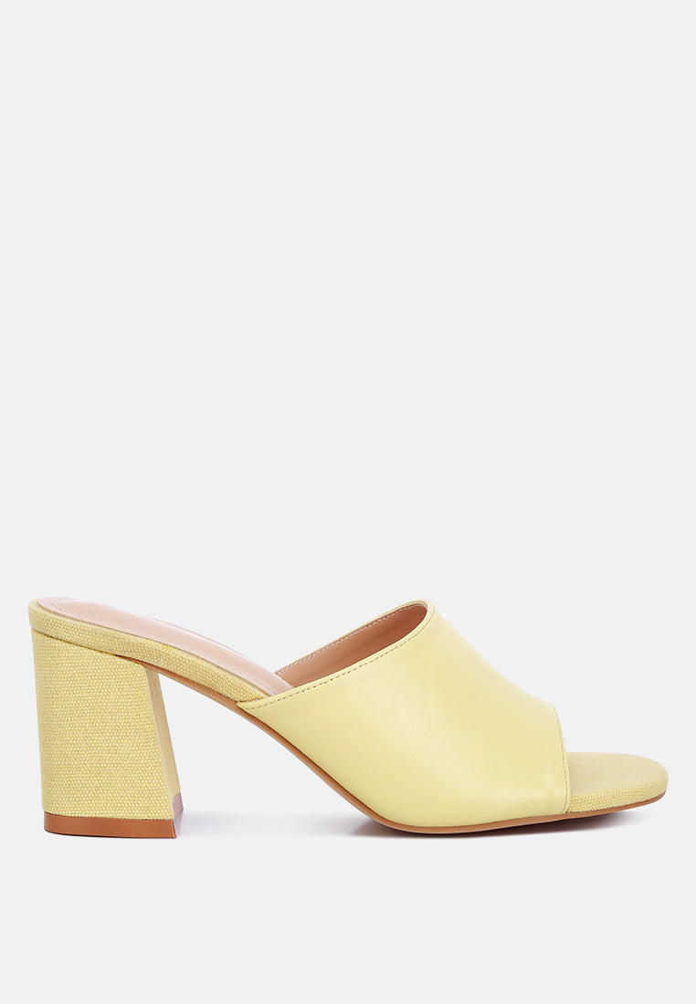 Addie Block Heel Slip On Sandals from London Rag International