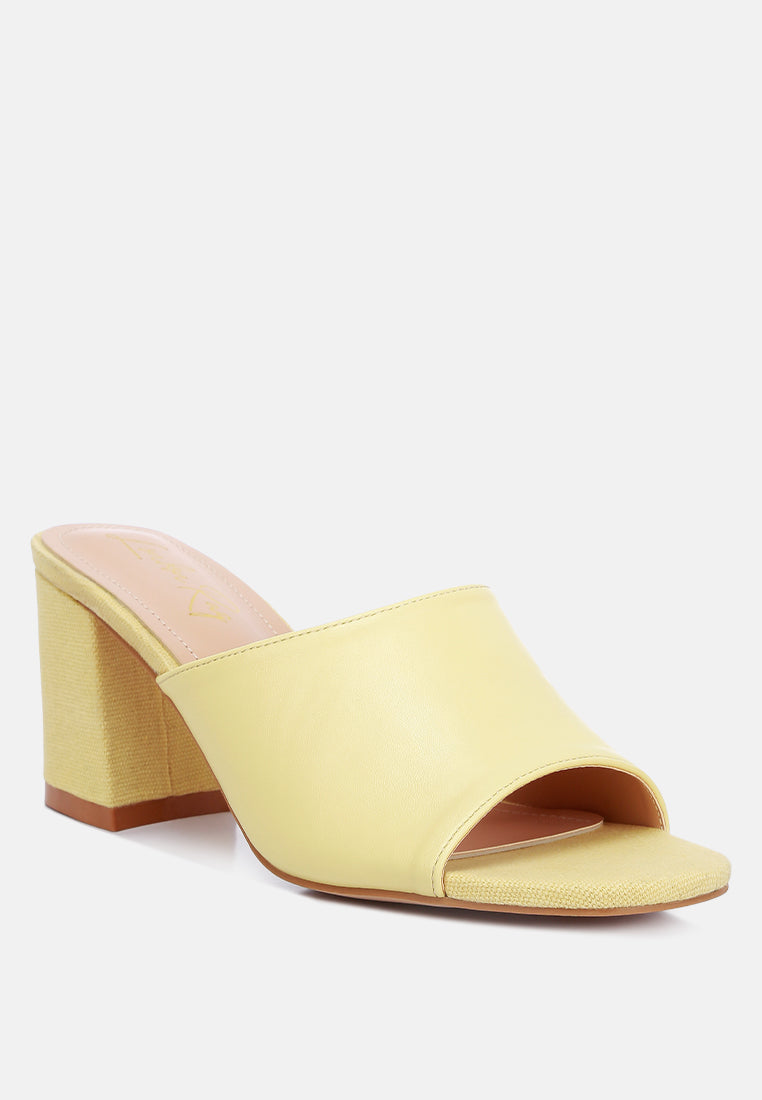 Addie Block Heel Slip On Sandals from London Rag International