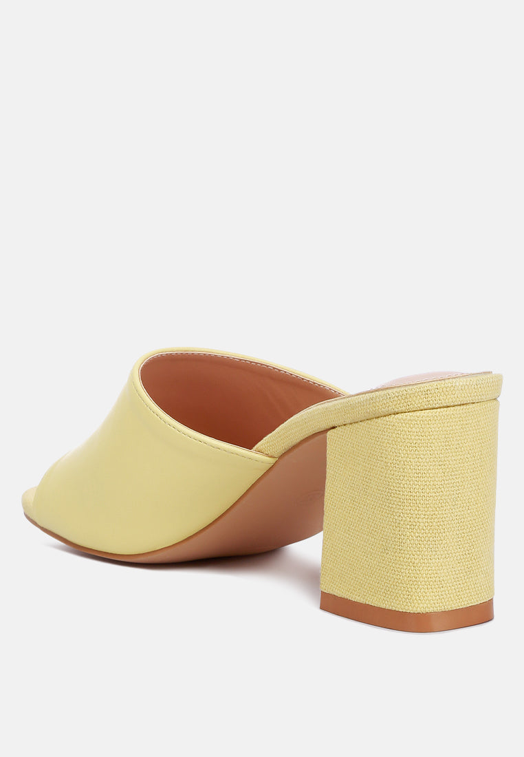 Addie Block Heel Slip On Sandals from London Rag International