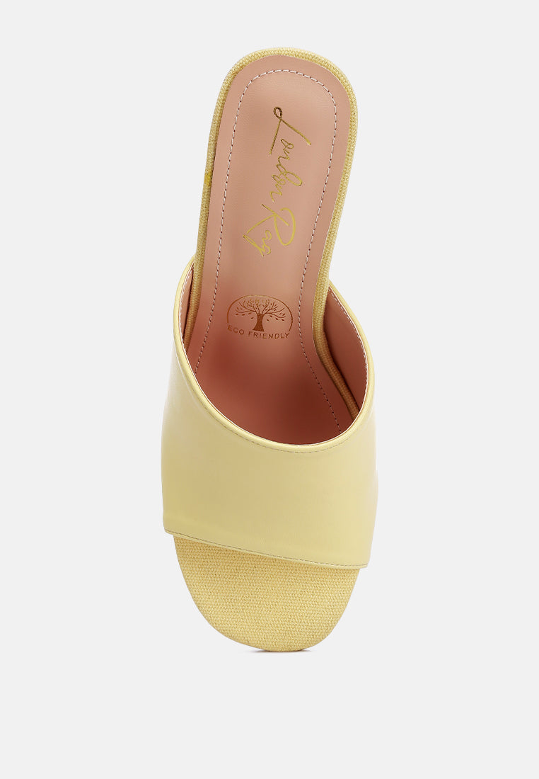 Addie Block Heel Slip On Sandals from London Rag International