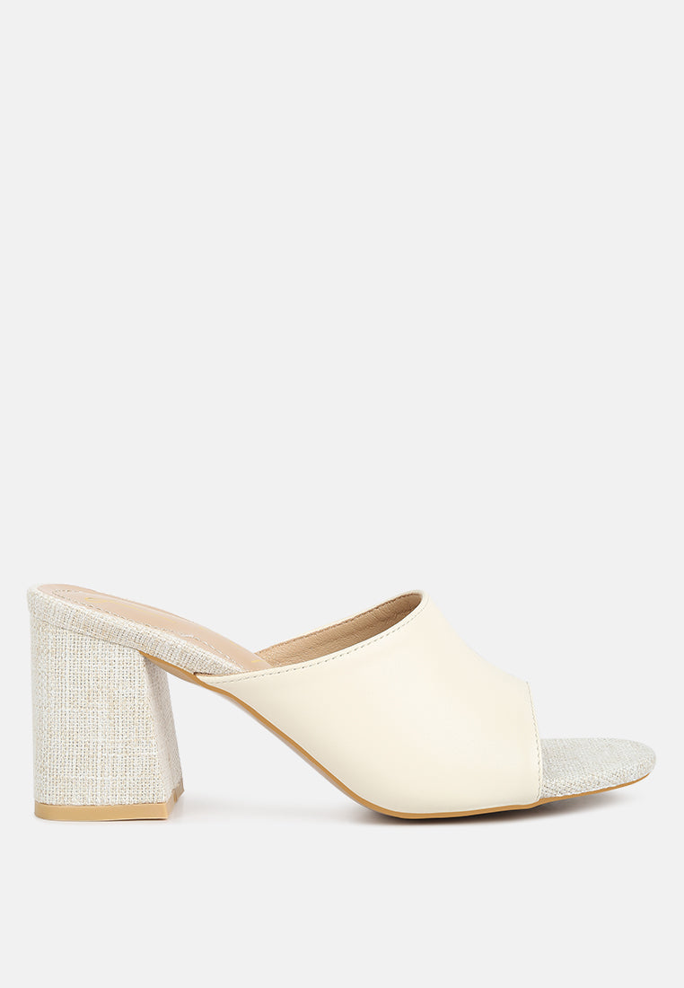 Addie Block Heel Slip On Sandals from London Rag International