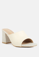 Addie Block Heel Slip On Sandals from London Rag International