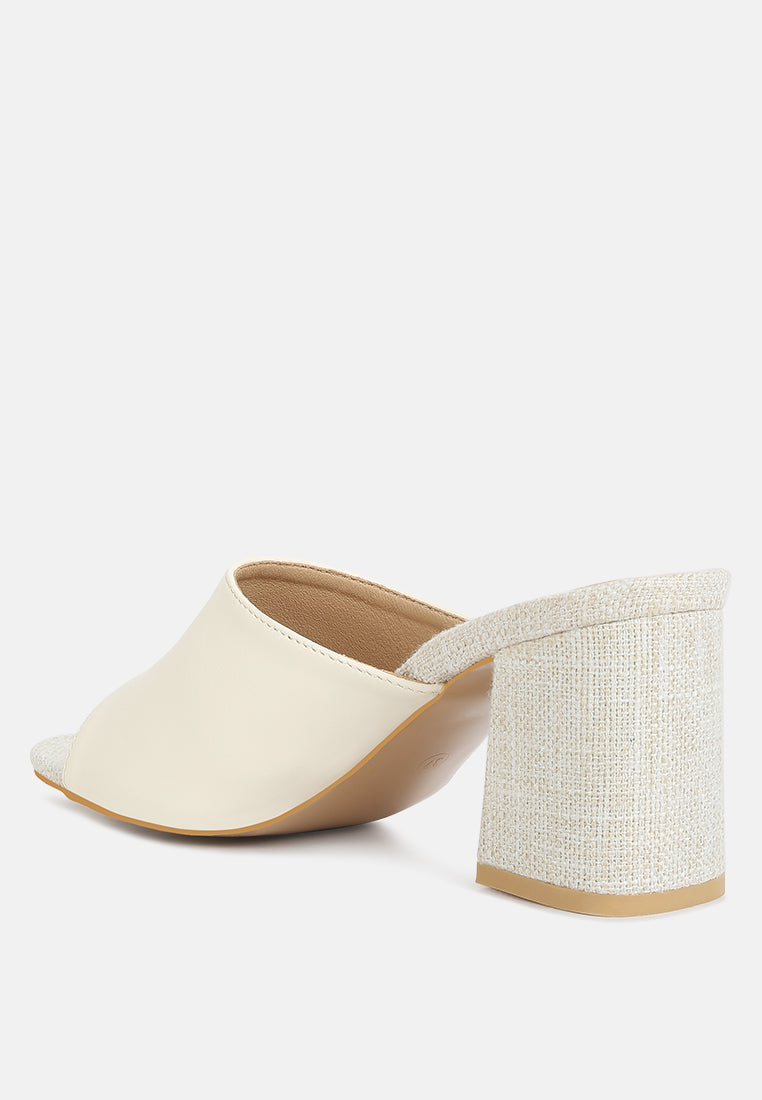 Addie Block Heel Slip On Sandals from London Rag International