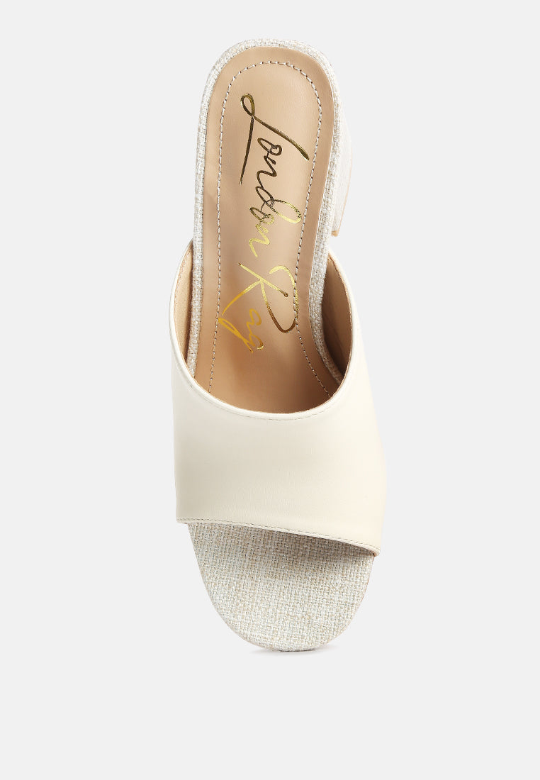 Addie Block Heel Slip On Sandals from London Rag International