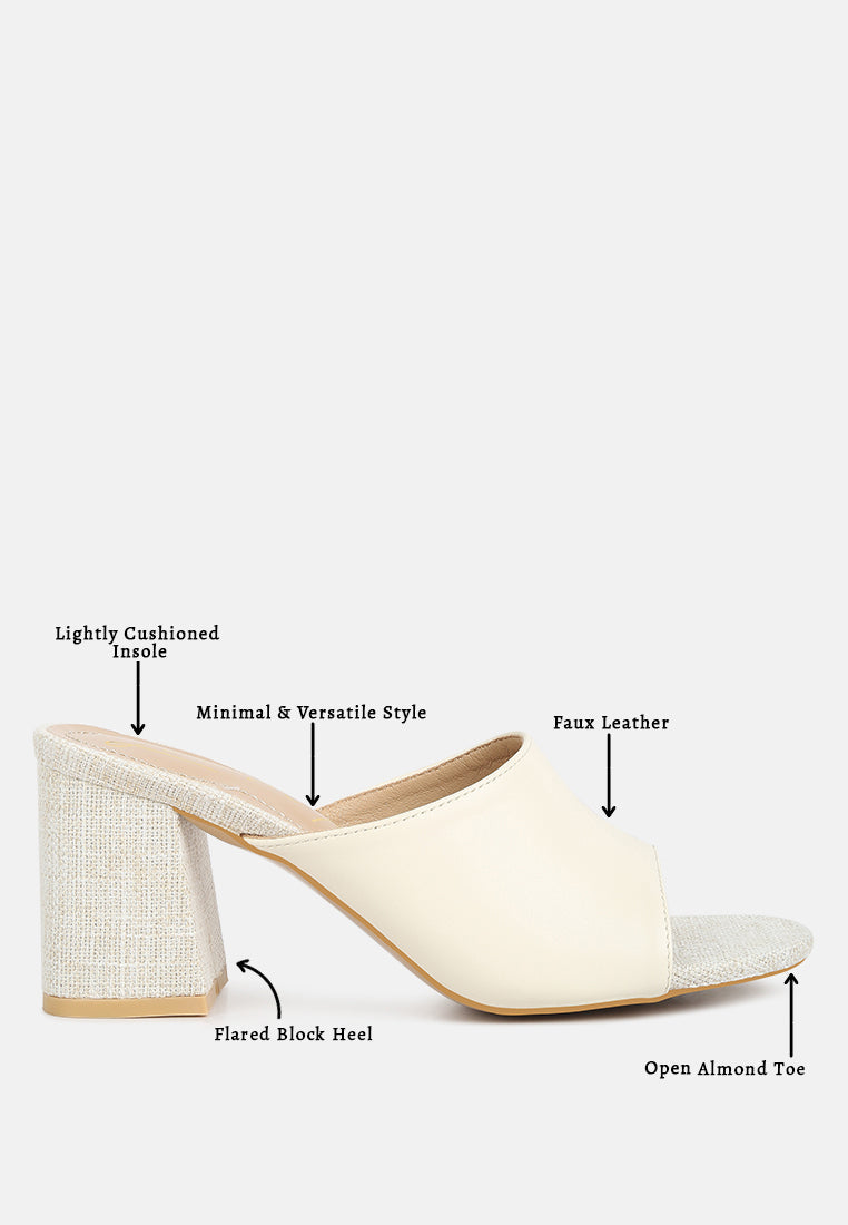 Addie Block Heel Slip On Sandals from London Rag International