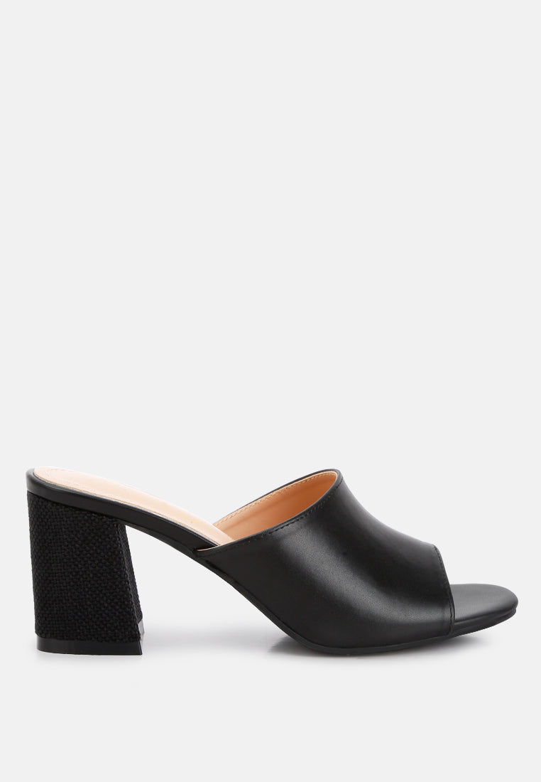 Addie Block Heel Slip On Sandals from London Rag International