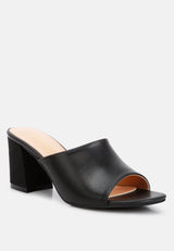 Addie Block Heel Slip On Sandals from London Rag International