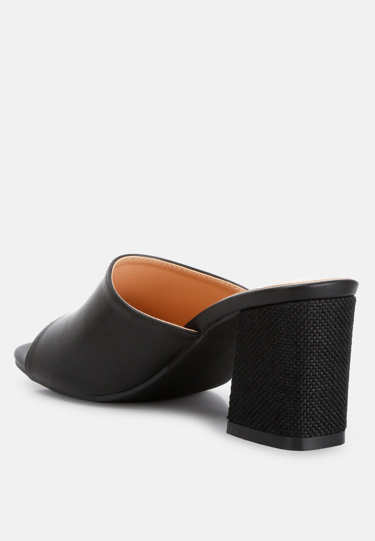 Addie Block Heel Slip On Sandals from London Rag International