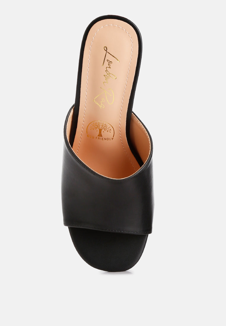 Addie Block Heel Slip On Sandals from London Rag International