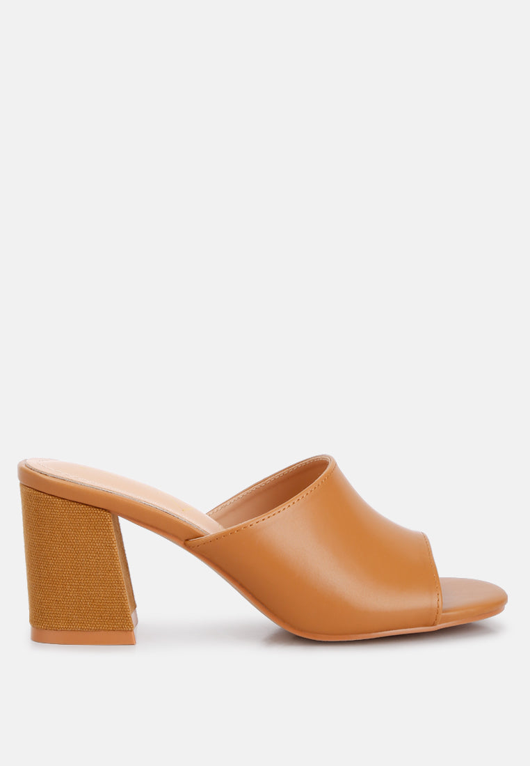 Addie Block Heel Slip On Sandals from London Rag International