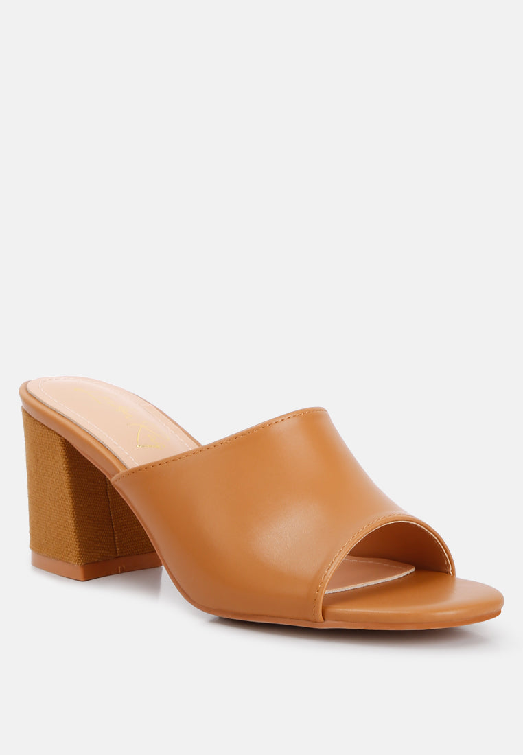 Addie Block Heel Slip On Sandals from London Rag International