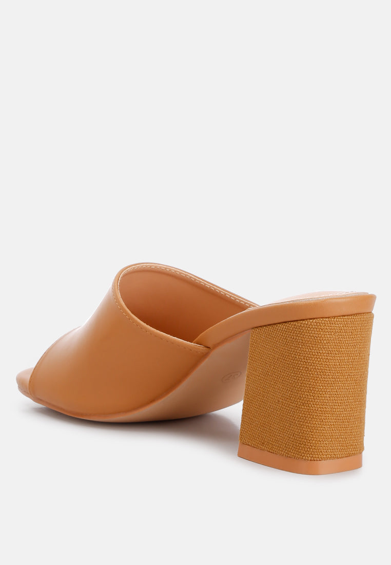 Addie Block Heel Slip On Sandals from London Rag International