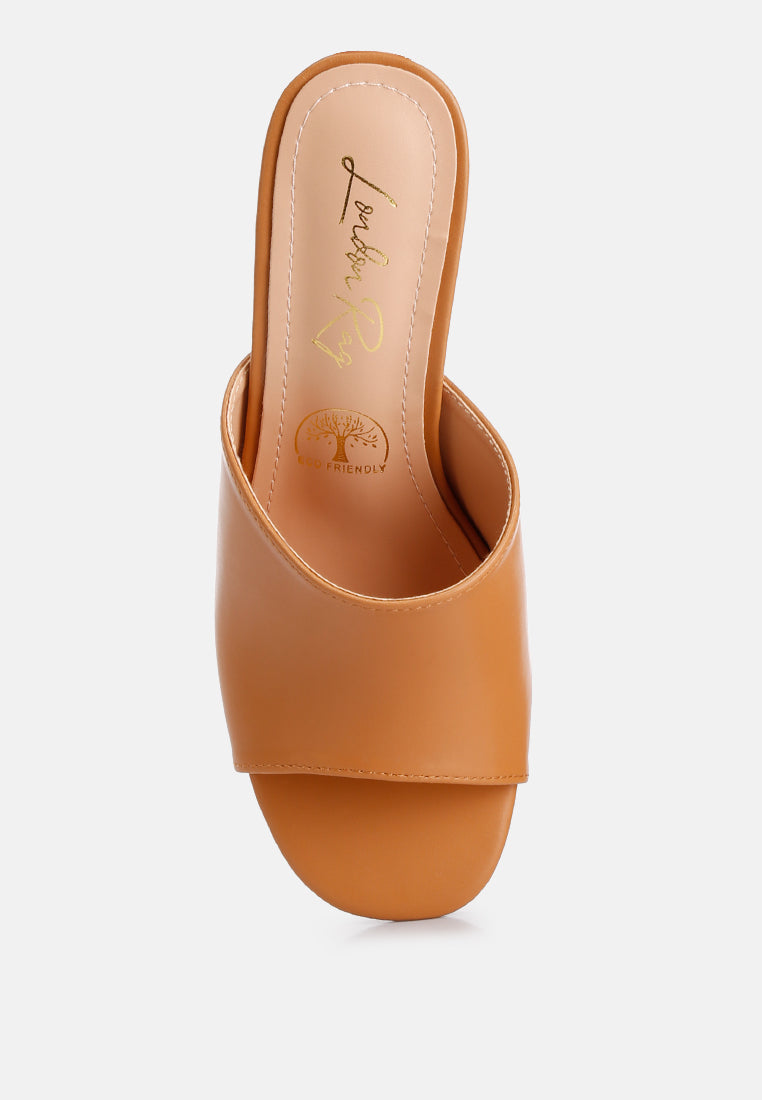 Addie Block Heel Slip On Sandals from London Rag International