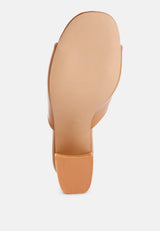 Addie Block Heel Slip On Sandals from London Rag International