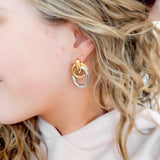 Adelle Two Tone Earrings from Pretty Simple