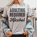 Adulting Requires Alcohol Tee From Peachy Sunday