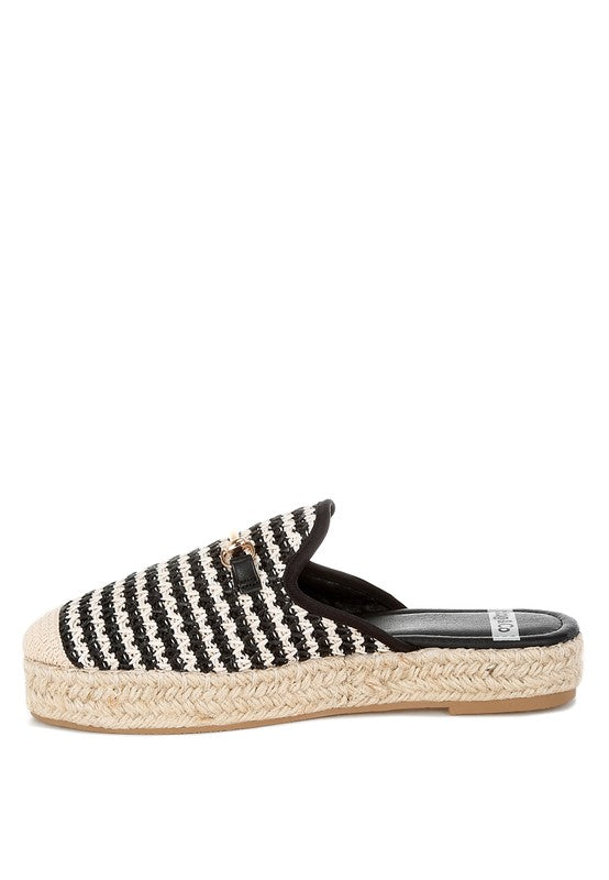 Isla Steps Raffia Slip-On Mules from Tallulah Lou