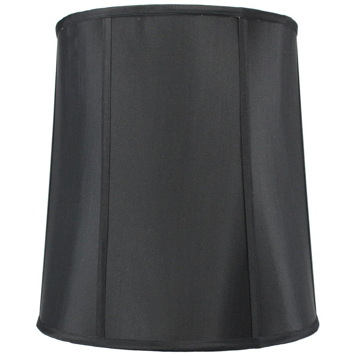 Black Fabric 14"W x 15"H Drum lamp Shade with Gold Liner from LampsUSA