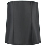 Black Fabric 14"W x 15"H Drum lamp Shade with Gold Liner from LampsUSA