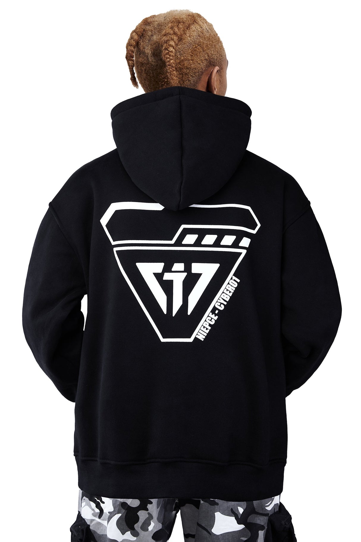Black Niepce Cyber01 Hoodie from Niepce Inc